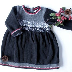 Hanna Andersson Girls 70 6m Winter Christmas Dress